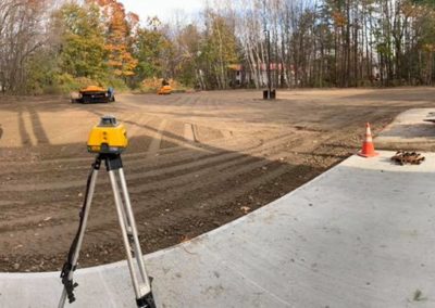 Gravel and grading a for a commercial parking lot
