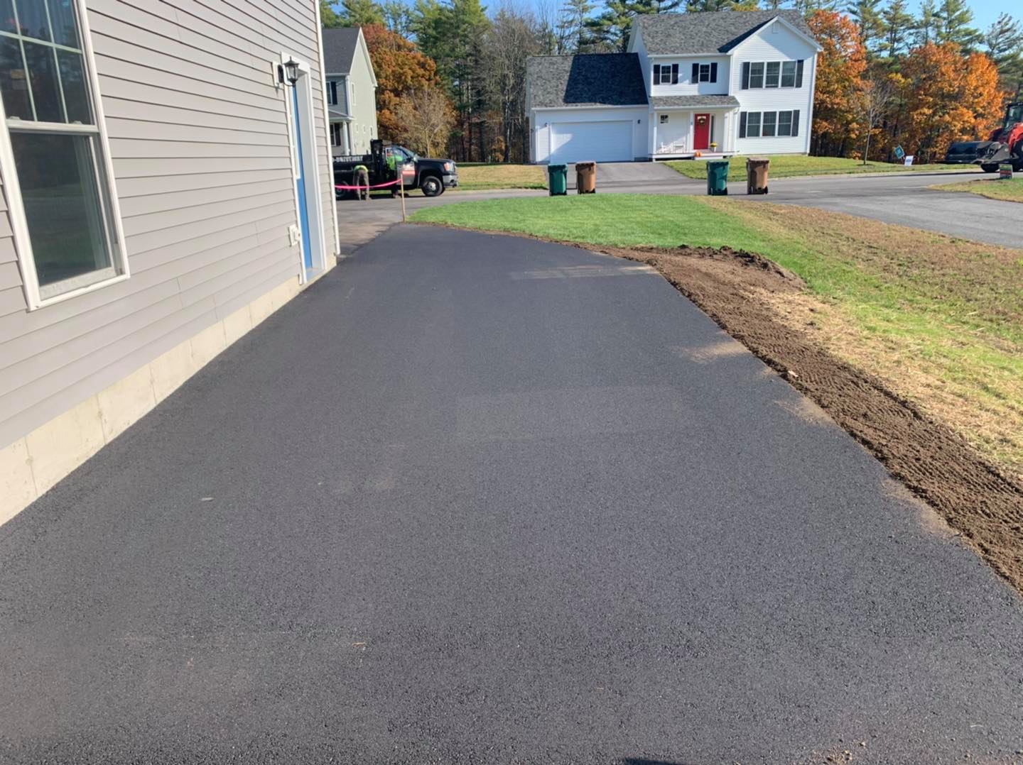 An Addition and patch repair to a residential driveway in Maine