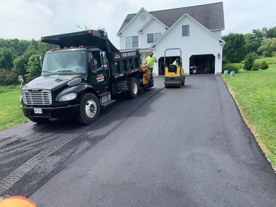 Residential home driveway paving