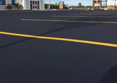 Sealcoating and line striping at a commercial parking lot